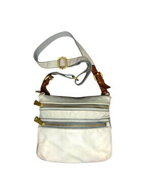 Fossil Explorer Crossbody Pale Blue Leather Purse, VTG, Y2K, City Bag, Travel